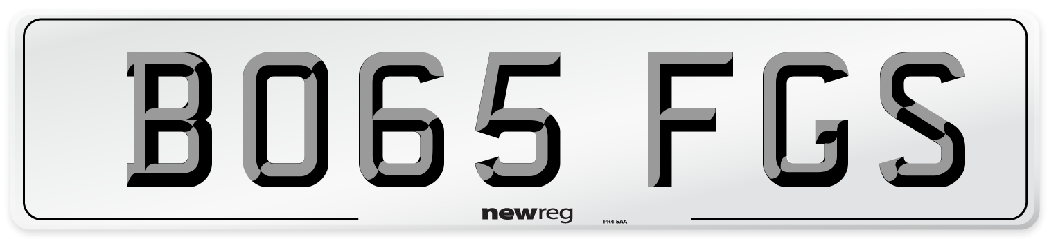 BO65 FGS Number Plate from New Reg